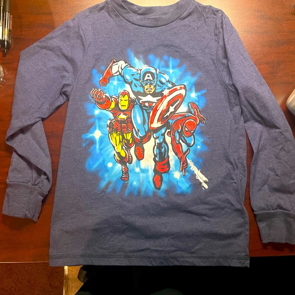 EUC Marvel boys long sleeve shirt
